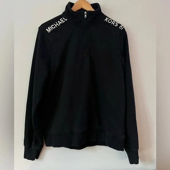 Michael Kors Quarter Zip Sweater Mock Neck Large - Picture 1 of 7